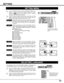 Page 3131
SETTING
SETTING MENU
Press the MENU button and the ON-SCREEN MENU will
appear.  Press the POINT LEFT/RIGHT buttons to select
SETTING  and press the SELECT button.  Another
dialog box SETTING Menu will appear. 
Press the POINT DOWN button and a red-arrow icon will
appear.  Move the arrow to the item that you want to set, and
then press the 
SELECT button to set it On or Off.  
1
2
Blue backWhen this function is in the On position, this projector
will produce a blue image instead of the video noise on...