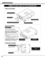 Page 66
PREPARATION
NAME OF EACH PART OF THE PROJECTOR
These Air Intake Vents
should not be blocked.
BOTTOM OF THE CABINET
BACK OF THE CABINET
CARRY HANDLE
HOT AIR EXHAUSTED !
Air blown from the exhaust vent is hot.
When using or installing the projector,
following attention should be taken.
Do not put a flammable object near this
part.  
Keep heat-sensitive objects away from the
exhaust vent.
Do not touch this part especially screws
and metallic parts.  This part will become
hot while the projector is...