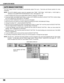 Page 3838
AUTO IMAGE SETTING
DISPLAYMAIN MENU DISPLAY
COMPUTER MODE
AUTO IMAGE FUNCTION
The Auto image function is provided to automatically adjust Fine sync., Total dots and Screen position for most
computers.
NOTE: This AUTO IMAGE function cannot be operated when RGB, HDTV720p, HDTV1035i or HDTV1080i is
selected on the COMPUTER SYSTEM SELECT menu. (See pages 36 ~ 37).
1. Press the MENU BUTTON and the MAIN MENU DISPLAY dialog box will appear.
2. Press the POINT LEFT/RIGHT BUTTON(s) to select AUTO IMAGE and...