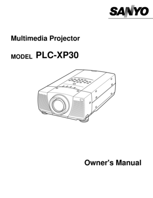Page 1Owners Manual
PLC-XP30
Multimedia Projector
MODEL  