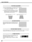 Page 2222
KEYSTONE ADJUSTMENT
1Press the  KEYSTONE /button on the Remote Control Unit
or select the Keystone on SCREEN MENU.  (Refer to page 31,
35.)  The message “Keystone” is displayed.
2Correct the Keystone distortion by pressing the KEYSTONE
/button or the POINT UP/DOWN button(s).  Press the
KEYSTONE button or the POINT UP button to reduce the
upper part or the image, and press the KEYSTONE button or
the POINT DOWN button to reduce the lower part.  
The message disappears after 4 seconds.
Reduce the...