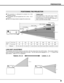 Page 99
PREPARATION
POSITIONING THE PROJECTOR
This projector is designed to project on a flat
projection surface.
The projector can be focused from 4.6’ (1.4m) ~ 47.3’
(14.4m).
Refer to the figure below to adjust the screen size.
Screen
Size
Distance40”
31”
4.6’ (1.4m)
40”100”200”300”400”
308”
231”
154”
77”
31”
47.3’ (14.4m)
35.4’ (10.8m)
23.6’ (7.2m)
11.8’ (3.6m)
4.6’ (1.4m)
ROOM LIGHT
The brightness in the room has a great
influence on the picture quality.  It is
recommended to limit ambient lighting in...