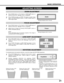 Page 2121
BASIC OPERATION
ADJUSTING SCREEN
Message disappears after 4 seconds.
Message disappears after 4 seconds.
ZOOM ADJUSTMENT
FOCUS ADJUSTMENT
1Press ZOOM button on Top Control or ZOOM /button on
Remote Control Unit.  Message “Zoom” is displayed.
2Press ZOOM button or POINT UP button to make image
larger, and press ZOOM 
button or POINT DOWN button to
make image smaller.
1Press FOCUS button on Top Control or FOCUS /button on
Remote Control Unit.  Message “Focus” is displayed.
2Adjust focus of image...