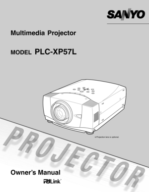 Page 1Multimedia Projector 
MODELPLC-XP57L
Owner’s Manual
✽Projection lens is optional. 