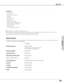 Page 7575
Appendix
Model No.
SCART-VGA Cable:POA-CA-SCART
Projector USB Key:POA-USB01
Smoke Resist Box:POA-SR-140
Wired Remote Cable (30m):POA-CA-RC30
Optional Interface Board Model No.
Advanced Network : POA-MD19NET  (Option Control No. 06)
Dual SDI: POA-MD17SDID
Faroudja: POA-MD09VD3
DVI (HDCP compatible): POA-MD18DVI
D-Sub: POA-MD04VGA
The parts listed below are optionally available.  When ordering those parts, give the item name, Model No. and Option
Control No. (if necessary) to the sales dealer.
Optional...