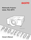 Page 1Multimedia  Projector 
MODEL PLC-XF71
 
Owner’s Manual
✽ Projection lens is optional.
  