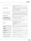 Page 65
5

Appendix
Image is out of focus.
– Adjust focus of the projector (see page 24).
–    Provide  proper  distance  between  the  projector  and  the  projection  screen 
(see page 14).
–    Check the projection window to see if it needs cleaning (see page 61).
–    Moving  the  projector  from  a  cool  to  warm  place  may  result  in  moisture 
condensation  on  the  projection  lens.  If  this  occurs,  leave  the  projector  off 
and wait until condensation evaporates.
–    Projecting  from...