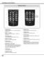 Page 14
14

⑯
⑮
⑲
⑰
⑱
⑱ ZOOM ▲▼ buttons
  Zoom in and out the images (p.29).
⑮ D .ZOOM button
  Select the Digital zoom +/- mode and resize the 
image (p.43).
⑲ FOCUS buttons
  Adjust the focus (p.29).
㉑  FILTER button
    Scroll the filter (p.30).
㉓   FREEZE button
  Freeze the picture on the screen (p.30).
⑰ KEySTONE button
  Correct keystone distortion (pp.31, 44, 50).
⑳ RESET/ON/ALL-OFF switch
  When using the remote control, set this switch to 
“ON”.  Set it to “ALL OFF” for power saving when 
it is not in...