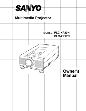 Page 1Multimedia Projector
MODELPLC-XP20N          
Owners
Manual
PLC-XP17N           