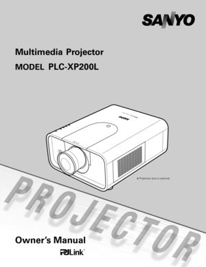 Page 1Multimedia  Projector 
MODEL PLC-XP200L
 
Owner’s Manual
✽ Projection lens is optional. 