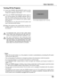 Page 19
1

Basic OperationBasic Operation
P r e s s  t h e  P O W E R  O N / S TA N D - B Y  b u t t o n  o n  t h e top  control  or  on  the  remote  control,  and  a  message "Power off?" appears on the screen.
Press  the  POWER  ON/STAND-BY  button  again  to 
turn  off  the  projector.The  POWER  indicator  starts  to 
blink red, and the cooling fans keep running.  (You can 
select  the  level  of  fan  quietness  and  rotation  speed.  
See page 55.)   
At  this  time  you  can  disconnect...