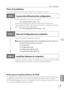 Page 9

ENGLISH
 

Flow of installation
Flow of installation
To use the projector via the networks, follow the setup procedures below.
STEP 1Connect the LAN and set the configuration.
Install  the  software  recorded  in  CD-ROM  on  each  computer  which  will  be 
operated. Refer to the owner's manual of PJ Network Manager.
STEP 2Network Configuration has completed.
Decide depending on the LAN environment.
	 ➔	“2.	Setup	Procedures” 	(pp.11–16).
Detailed LAN configurations need to be done with a...