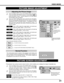 Page 3131
VIDEO MODE
PICTURE IMAGE ADJUSTMENT
Press the MENU button and the ON-SCREEN MENU will appear.
Press the POINT LEFT/RIGHT buttons to select IMAGE  and
press the SELECT button.  Another dialog box PICTURE IMAGE
ADJUSTMENT Menu will appear. 
Press the POINT DOWN button and a red-arrow icon will appear.
Move the arrow to sor tof the item that you want to change by
pressing the POINT UP/DOWN buttons.  To increase the value,
point the arrow to sand then press the SELECT button.  To
decrease the value point...