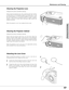 Page 4747
Maintenance and Cleaning
Unplug the AC power cord before cleaning.
When the projector is not in use, replace the lens cover.
Unplug the AC power cord before cleaning.
Gently wipe the projector body with a dry soft cloth. When the
cabinet is heavily soiled, apply a small amount of mild detergent
and finish with a dry soft cloth. Avoid using an excessive amount
of cleaner. Abrasive cleaners, solvents, or other harsh chemicals
might scratch the surface of the cabinet.
When the projector is not in use,...