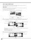 Page 92
9

How to adjust multiple screens
With the Edge blending and Color matching functions, you can seamlessly display the images from more than two 
projectors. Follow the steps below to adjust multiple projector images. 
Confirm if you use the same type of color wheel (high brightness or rich color reproduction color wheel) for each 
projector, and set the same screen size and image level.1
4Adjust the position, focus and zoom of each image if necessary, and then overlap the shaded areas by using the...