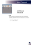 Page 30English
29
English
User Controls
SETTING | 
Advanced
 Logo
Use this function to set the desired startup screen. If changes are 
made they will take effect the next time the projector is powered on.
 On: SANYO startup screen.
 Off: No logo is displayed. 