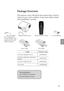 Page 55
English
Power Cable VGA Cable
Wireless Remote ControlProjector with lens cap
Package Overview
This projector comes with all the items shown below. Check to 
make sure your unit is complete. Contact your dealer immedi-
ately if anything is missing.
	Due to the differ-ence in applications for each country, some regions may have dif-ferent accessories.
Note
Documentation: 
	CD-ROM User’s Manual
	Quick Reference Guide
CableFactory code
AC Power Cable (for U.S.A.)42.00105G011
AC Power Cable (for...