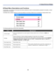 Page 1025. Using On-Screen Display 
93 
 
v Reset Menu Descriptions and Functions 
Occasionally, circumstances may require that factory defaults  be reset, for demonstration purposes for example, or when 
components are replaced. 
The Reset menu contains options for returning settings to  the factory default and is accessed by using the Main menu. 
 
The following table lists all items with a description. 
ITEM DESCRIPTION 
Current signal  Reset the adjustments for current signal to factory preset levels. All...