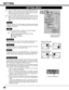 Page 4848
SETTING MENU
Press the MENU button and the ON-SCREEN MENU will
appear.  Press the POINT LEFT/RIGHT buttons to select
SETTING and press the SELECT (REAR CLICK) button.
Another dialog box SETTING Menu will appear. 
Press the POINT DOWN button and a red-arrow icon will
appear.  Move the arrow to the item that you want to set, and
then press the 
SELECT (REAR CLICK) button to set it On or
Off or press the POINT LEFT/RIGHT button to adjust the
value.  
1
2
Blue back
When this function is “On,” this...