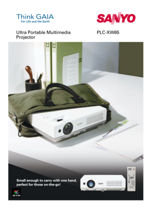 Page 1PLC-XW65
Ultra Portable Multimedia
Projector
Small enough to carry with one hand, 
perfect for those on-the-go! 