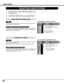 Page 3232
VIDEO INPUT
AV SYSTEM MENU (VIDEO OR S-VIDEO)
AV SYSTEM MENU (COMPONENT VIDEO)
SELECTING VIDEO SYSTEM
Press MENU button and ON-SCREEN MENU will appear.  Press
POINT LEFT/RIGHT buttons to move a red frame pointer to AV
SYSTEM Menu icon.
Press POINT UP/DOWN buttons to move a red arrow pointer to
system that you want to select and then press SELECT button.
1
2
If projector cannot reproduce proper video image, it is necessary to
select a specific broadcast signal format among PAL, SECAM, NTSC,
NTSC 4.43,...