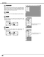 Page 3636
SETTING
Logo
When this function is “On,” projector displays logo when starting up.
Menu position
Ceiling
When this function is “On,” picture is top / bottom and left / right
reversed.  This function is used to project the image from a ceiling
mounting the projector.
Rear
When this function is “On,” picture is left / right reversed.  This
function is used to project the image to a rear projection screen.
Ceiling function
Rear function
Press SELECT button at this icon
to display next items.
Press SELECT...