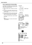 Page 20
Basic OperationBasic Operation
0
How to Operate the On-Screen Menu
The projector can be adjusted or set via the On-Screen Menu.  Refer  to  the  following  pages  regarding  each adjustment and setting procedures.
Press  the  Point ◄►  buttons  to  select  a  Menu  icon to  adjust  and  press  the  Point ▲▼  buttons  to  select an item to adjust.
Press  the  SELECT  button  to  show  the  item  data.  To  adjust  the  data,  press  the  Point ◄►  buttons.  Refer to the following pages for each...