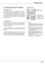 Page 33Computer Input
33
When  the  D.ZOOM  +  (▲)  is  pressed,  the  On-Screen 
M e n u  d i s a p p e a r s  a n d  t h e  m e s s a g e  " D .  z o o m  + " 
is    displayed.    Press  the  D.ZOOM 
▲ or  the  SELECT 
b u t t o n  t o  e x p a n d  t h e  i m a g e  s i z e .    A n d  p r e s s  t h e 
Point 
▲▼◄►  buttons  to  pan  the  image.  The  Panning 
function  can  work  only  when  the  image  is  larger  than 
the screen size. Digital zoom +
When D.ZOOM – (▼) is pressed, the On-Screen...