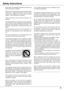 Page 55
All the safety and operating instructions should be read 
before the product is operated.
Read  all  of  the  instructions  given  here  and  retain  them 
for  later  use.    Unplug  this  projector  from  AC  power 
supply  before  cleaning.  Do  not  use  liquid  or  aerosol 
cleaners.  Use a damp cloth for cleaning.
Follow  all  warnings  and  instructions  marked  on  the 
projector.
For added protection to the projector during a lightning 
storm, or when it is left unattended and unused for long...