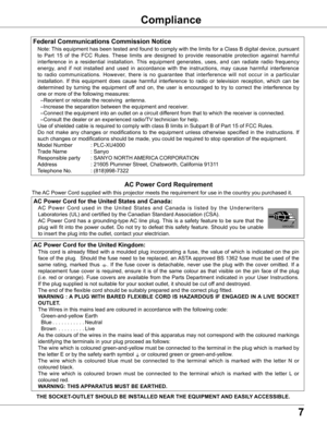 Page 77
Safety InstructionsCompliance
Federal Communications Commission Notice
Note: This equipment has been tested and found to comply with the limits for a Class B digital device, pursuant 
to  Part  15  of  the  FCC  Rules.  These  limits  are  designed  to  provide  reasonable  protection  against  harmful 
interference  in  a  residential  installation.  This  equipment  generates,  uses,  and  can  radiate  radio  frequency 
energy,  and  if  not  installed  and  used  in  accordance  with  the...