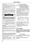 Page 44
To the Owner
CAUTION:
TO REDUCE THE RISK OF ELECTRIC SHOCK, DO NOT 
REMOVE COVER (OR BACK) . NO USER-SERVICEABLE 
PARTS INSIDE EXCEPT LAMP REPLACEMENT . REFER 
SERVICING TO QUALIFIED SERVICE PERSONNEL .
THIS  SYMBOL  INDICATES  THAT  DANGEROUS VOLTAGE  CONSTITUTING A  RISK  OF  ELECTRIC SHOCK IS PRESENT WITHIN THIS UNIT.
THIS  SYMBOL  INDICATES  THAT  THERE  ARE IMPORTANT  OPERATING  AND  MAINTENANCE INSTRUCTIONS  IN  THE  OWNER'S  MANUAL WITH THIS UNIT.
CAUTION
RISK OF ELECTRIC SHOCK
DO NOT OPEN...