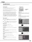 Page 27
27

Press the Point ed buttons to select the Image Menu and 
press the Point 8 or OK buttons to access the submenu 
items.
1
2Use the Point ed buttons to select the desired image mode 
and press the Point 8 or OK buttons. The selected item is 
check marked.
Image Menu
Image	Mode	Selection	
Direct Operation
Menu Operation
Remote Control
IMAGE MODEbuttons
For viewing contrasty 3D images in a dark room. 
Creative cinema
For viewing images with quiet tones of color and less gradation in 
a dark room.
Pure...