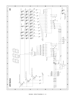 Page 116MX-B200   CIRCUIT DIAGRAM  15 - 16
+5V +5V
+5V
+5V+5V
5VEN
ONLPSL OP-LATCH
OP-STB OP-CLK OP-DATADUT1
DUT2
DUT3 DUT1
DUT2
DUT3
g1a2
c2 g2
c1 a1
b1
f1
e3a3
d1c3 b2
d3 e1g3 f3
f2
e2
d2
LEDM1
b3
PML ONLL ZPL
2REDU22
1RERPL
NOR SPFLAE
JPL
2ENR CS1L TPL EXL EXD EXN CS2L
EST2SCNL
SJAL BPL 1ENRMPL
DPLPE DU21ME
3REEST1
R49
10kJR49
10kJ
TP43TP43
R60 470J R60 470J
TP13TP13TP26TP26
LTL-1LHG-002A
LED4LTL-1LHG-002A
LED4
R31 0J R31 0J C12
200pF C12
200pF
LTL-1LHG-002A
LED24LTL-1LHG-002A
LED24
TP14TP14
R47
100J R47...