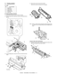 Page 48MX-B200    DISASSEMBLY AND ASSEMBLY  8 - 5
4. Fusing section
A. List
B. Disassembly procedure
1) Remove the connectors (3 pcs.) of the rear cabinet.
2) Open the side cover, remove two screws, and remove the fus-
ing unit.
3) Cut the binding band, remove the screw, and remove the ther-
mistor.4) Remove the screw and remove the resistor.
Remove the screw and remove the U-turn guide.
Note:Check to confirm that the fusing lower earth spring (A) does
not extend over the fusing bearing (B) after tightening...