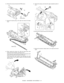 Page 49MX-B200    DISASSEMBLY AND ASSEMBLY  8 - 6 6) Remove the screw and remove the PPD2 sensor.
7) Remove the plate spring on the right and remove the heater
lamp.
8) When opening the fusing unit, slide the fusing lower earth
spring in the arrow direction, and open the unit.
If the fusing unit is opened without sliding the fusing lower earth
spring, the fusing lower earth spring is deformed.
If the fusing lower earth spring is once deformed, the earth
function may not work properly. Replace the deformed...