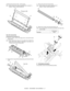 Page 50MX-B200    DISASSEMBLY AND ASSEMBLY  8 - 7 12) Remove the pressure roller,  and the spring.
Note:Apply grease to the sections specified with an asterisk (*).
Grease: JFE552 UKOG-0235FCZZ
Heat roller disassembly
(Continued from procedure 4).)
5) Remove screws, remove the fusing cover, and open the heat
roller section.
Note:When opening the fusing unit, be careful not to deform the
fusing lower earth spring as described in the item 8) of
Pressure roller section disassembly.
6) Remove the C-ring and the...