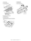 Page 61MX-B200    DISASSEMBLY AND ASSEMBLY  8 - 18 1) Remove the E-ring.
2) Remove the bearing.
3) Remove the paper guide unit.
4) Remove the paper exit roller.
D. Set sensor, scan front sensor
1) Remove the set sensor.
2) Remove the scan front sensor.
3) Disconnect the connectors.
* When assembling, attach the blue harness to the marking B side
of the sensor, and attach the orange harness to the opposite side
sensor.
E. Transport roller
1) Remove the actuator.
2) Remove the transport roller.
3) Remove the gear...