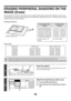 Page 31188
ERASING PERIPHERAL SHADOWS ON THE 
IMAGE (Erase)
The erase function is used to erase shadow lines on images produced when scanning thick originals or books on the 
document glass. (This function erases the parts of the image where shadows tend to form. The function does not detect 
shadows and erase only the shadows.)
Scanning a thick book
Erase modes
Shadows appear here
Not using the erase 
functionUsing the erase 
function
Shadows appear in the 
image.No shadows appear.
 Shadows at the edges of the...