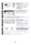 Page 327104
4
Select job build mode.
(1) Touch the   keys to switch through 
the screens.
If you selected Internet fax mode, go to the 3rd screen.
(2) Touch the [Job Build] key so that it is 
highlighted.
(3) Touch the [OK] key.
5
Touch the [Address Book] key.
To directly enter a destination address, touch the [Address 
Entry] key.
☞ENTER THE ADDRESS MANUALLY (page 23)
 When scanning to USB memory, there is no need to specify the destination. Go to step 7.
 You can touch the   key to display a list of the...