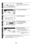 Page 335112
1
Place the original.
Place the original in the document feeder tray or on the 
document glass as appropriate for the functions stored in the 
program.
2
Touch the [Special Modes] key.
3
Touch the [Program] key.
4
Call up the stored program.
(1) Touch the desired program key.
(2) Touch the [OK] key.
5
Select additional settings.
Select any settings or functions that cannot be stored in a 
program. The following items can be selected.
 Image Settings : Original Scan Size, Send Size, Two-Sided...