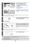 Page 50791
4
Enter the destination fax number.
(1) Touch the [Address Book] key.
(2) Touch the one-touch key of the desired 
destination.
(3) Touch the [To] key.
☞CALLING UP A FAX NUMBER FROM THE ADDRESS 
BOOK (page 36)
If the fax number of the transmitting machine is not stored in the 
Address Book, enter the fax number with the numeric keys.
☞ENTERING A FAX NUMBER WITH THE NUMERIC KEYS  
(page 35)
You can touch the   key to display a list of the selected special mode settings. To return to the previous screen...