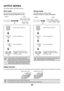 Page 64943
OUTPUT MODES
This section explains the output functions.
Sort mode
This is used to sort (collate) output into sets.
Example: Sorting the originals into 5 sets
Group mode
This function groups copies by page.
Example: Groups of 5 copies of each page
Offset function
This function offsets each set of copies from the previous set in the output tray, making it easy to separate sets of copies.
The sort function is automatically selected when 
originals are placed in the automatic document feeder.
When the...
