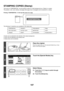 Page 713107
STAMPING COPIES (Stamp)
Text such as CONFIDENTIAL can be printed in white on a dark background as a Stamp on copies.
The position, color, size, density, and pages (first page only or all pages) can be selected for a stamp.
Printing CONFIDENTIAL in the top left corner of a copy
The following 12 selections are available for the stamp text.
3 levels can be selected for the density of the stamp background.
4 colors can be selected for the stamp color.
2 stamp sizes can be selected....