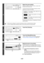 Page 723117
4
Select the print position.
Select from 6 positions: Top left, top center, top right, bottom 
left, bottom center, bottom right.
The keys that show the print positions will appear as follows 
depending on the state of the settings.
The above key is the top left key. The appearance of the keys 
varies by position. 
 Text cannot be configured in a position that already has Date and Page Numbering settings.
 If Text is configured without selecting a position, the text will be printed in the top left...