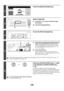 Page 731125
2
Touch the [Special Modes] key.
3
Select Image Edit.
(1) Touch the   keys to switch through 
the screens.
(2) Touch the [Image Edit] key.
4
Touch the [Photo Repeat] key.
5
(1)Touch the key showing the original type and 
paper size combination that you wish use.
Touch the   keys to switch through the screens 
and touch the desired repeat type key (8-1/2 x 11 or 
11 x 17) (A4 or A3).
(2) Touch the [OK] key.
When the [OK] key is touched, you will return to the 
special mode screen. Touch the [OK] key...