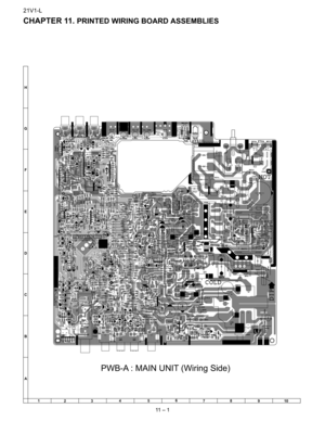 Page 4021V1-L
11  –  1
TV 21V1-L
Service Manual
21V1-L
Market
E CHAPTER 11. PRINTED WIRING BOARD ASSEMBLIES
$ &
% () *+

  
 
 
 
3:%$0$,181,7:LULQJ6LGH 