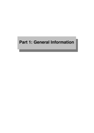 Page 3Part 1: General Information
Copy_EX.book  1 ページ  ２００４年９月２８日　火曜日　午後９時５４分 