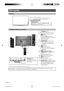 Page 7 6
Part names
TV (Front)
Remote control sensor
Power Indicator
POWER indicator
Lighted (Red) The TV is off (standby mode).
Lighted (Green) The TV is on.
TV (Rear/Location of controls)
1
2
3
4
5
6
7
8
9
10
1113
12
Warning: When 
mounting the TV on a 
wall, NEVER remove the 
stand neck.
stand neck1 
/ENTER button
2 P (Channel) 
/// buttons
3 
 (Volume) +/–// buttons, 
MENU button
 Press hold 
 (Volume) +/– 
simultaneously about 1 second the 
menu will be appear.
4 
a
 (Power) button
5 HEADPHONE jack (Ø 3.5...