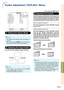 Page 51-49
Useful Features
Resize0
0
0
Image Shift
H-KeystoneV-KeystoneAuto V-Keystone
Center On On Normal
Logo
Front
English
SEL./ADJ.
RETURN ENTER
END
OSD Display
Background
Menu Position PRJ Mode
Language Pict. SIG
SCR-ADJPRJ Net.
1
3 4
5
6
7
8 2
Screen Adjustment (“SCR-ADJ” Menu)
Menu operation  Page  43
11 11
1
Setting the Resize Mode
Note
•For details of the Resize mode, see pages  37
and  38.
• You can also press  RESIZE on the remote con-
trol to set the resize mode. (See page  37.)
22
22
2Adjusting the...