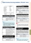 Page 53-51
Useful Features
Auto Power Off
Auto Restart
System Sound
Speaker
Audio Out9600bps Enable On On
On
FAO On
Enable
Normal
Disable
SEL./ADJ.
RETURN ENTER
END
Monitor Out
LAN/RS232C
RS-232C Fan Mode
System Lock
All reset
Lamp Timer (Life)         [           0]h       [     0] min (   100%\
)Pict. SIG SCR
PRJ-ADJNet.
1
2
3 4
5
6
7
8
9
0
q
w
Menu operation  Page  43
Description
The projector automatically enters the
standby mode when no input signal is
detected for 15 minutes or longer.
The Auto Power Off...